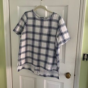 Madewell plaid cotton top